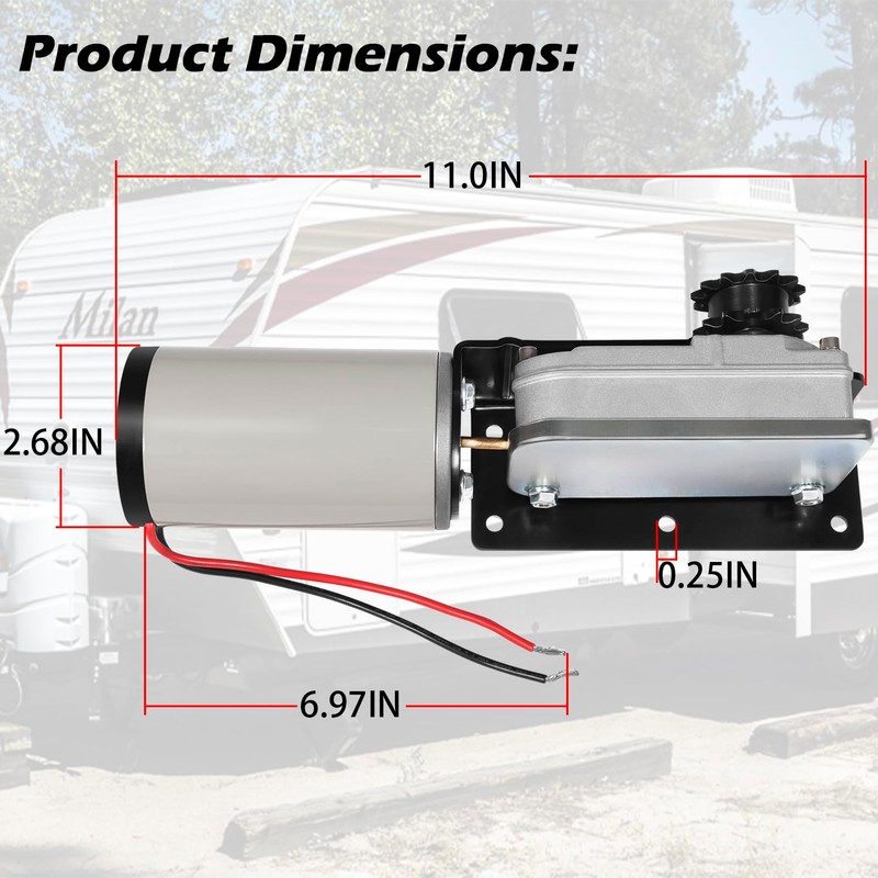 225008 RV Slide Out Motor & Gear Housing Compatible with