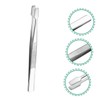 VILLFUL 15pcs Stainless Steel Flat Head Tweezers for False Lashes