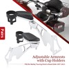 Kiawnia Rear Passenger Armrests with Adjustable Cup Holders for 1997-2013
