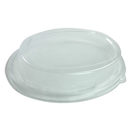 Sabert Clear High Dome Lid for Pulp Burrito Bowls and Small Oval Pulp Plate, 300 Count