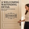 Bathroom Door Wall Sticker, Removable English Letter Signs, Decorative Decal