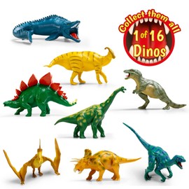 CRAZE STRETCHY ANIMALS Dinos - Superdehnbare Dino Figuren, Dinosaurier Spielzeug zum Sammeln mit elastischer Haut und spezieller Füllung