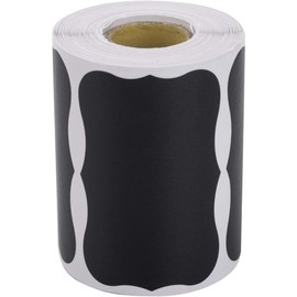 150 Pcs Etiquetas para Frascos de Cocina, Etiquetas de Pizarra para Cocina, Etiquetas Adhesivas Reutilizables con 1 Marcador de Tiza Líquida, para Frascos para Cocina (negro)