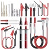 Peakelect Silicone Multimeter Test Leads Kit 25PCS with Replaceable Gold-Plated
