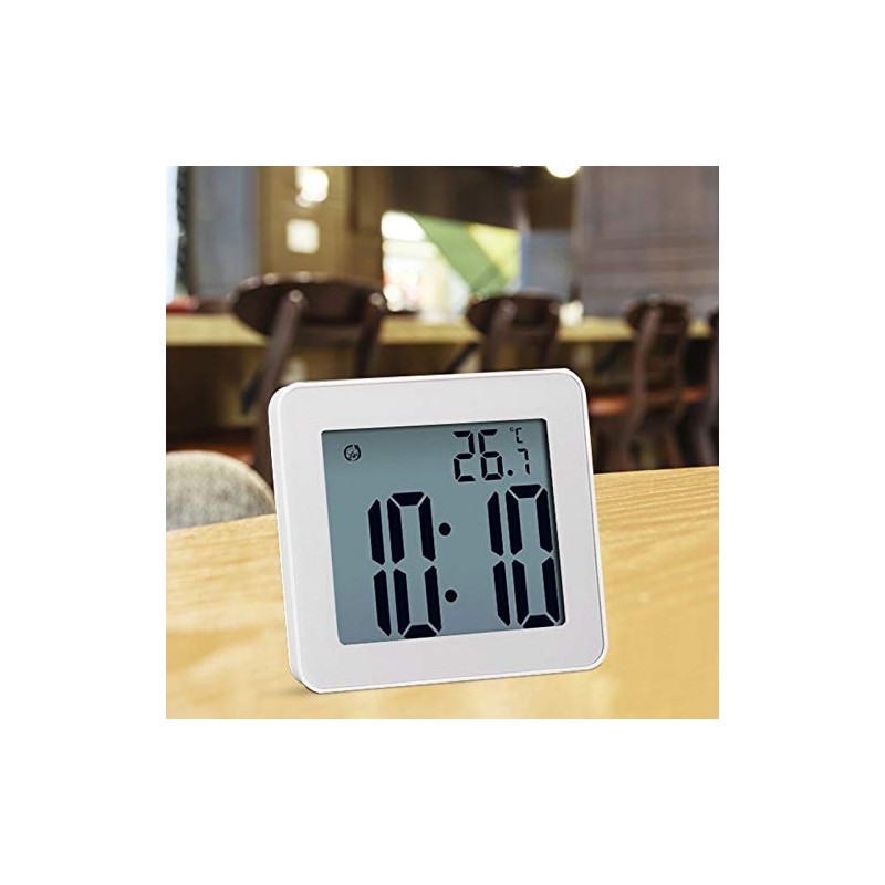 Digital Bathroom Clocks Simple LCD Electronic Alarm Clock Waterproof Shower