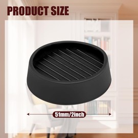 4 Pcs Furniture Rubber Castor Cups, 2 Inch Non Slip Chair Leg Pads Round Sofa Stoppers Heavy Duty Furniture Feet Protectors Anti Skid Bed Stopper Anti Slide Gripper for Wooden Floors Tables Wardrobes