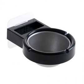 No-Drill Stainless Steel Smoking Tray Ashtray Black 3ea