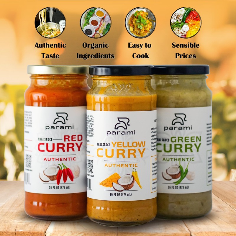 Parami Thai Curry Sauce Size 16 OZ (Gluten Free, Dairy