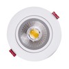NICOR Lighting 4 inch LED Gimbal Recessed Downlight in White,