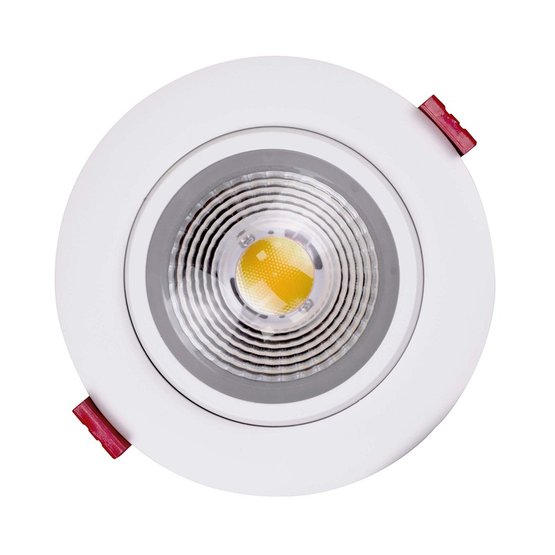 NICOR Lighting 4 inch LED Gimbal Recessed Downlight in White,