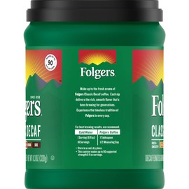 Folgers Classic Decaf Medium Roast Ground Coffee, 11.3 Ounces