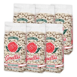 Camellia Brand Dried Great Northern Beans, 1 Pound (Pack of 6)