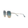 Coach HC7132 Sunglasses, Shiny Light Gold/Blue Yellow Gradient, 58 mm