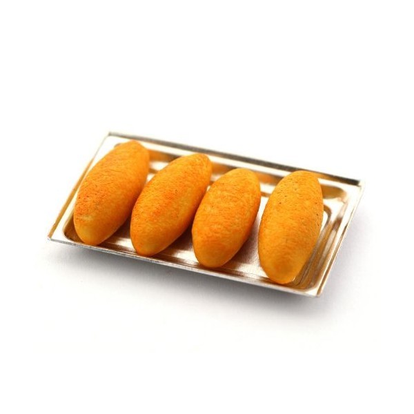 MyTinyWorld Dolls House Miniature Freshly Baked Bread Rolls On A