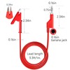Cleqee 10PCS Stackable 4mm Banana Plug to Crocodile Clip Test