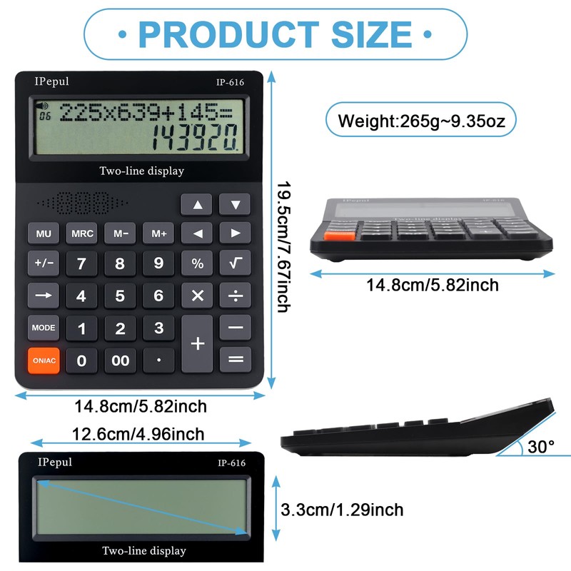 Desk Calculator, IPepul Basic Desktop Calculators Big Buttons and 2