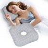 Ear Piercing Pillow with Comfort Hole for Side Sleepers(Light Gray)