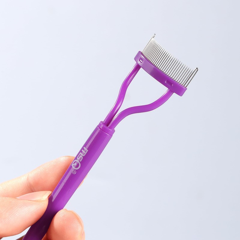 MSQ Eyelash Comb Eyelash Separator Eyebrow Brush Metal Teeth Eye