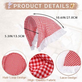 Woeoe 3Pcs Triangle Bandana Headband Solid color Lace Head Kerchief Boho Hair Scarf for Women and Girls