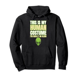 This is my Human Costume I'm really an Alien Head Festival Pullover Hoodie