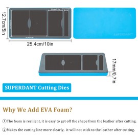 SUPERDANT Leather Cutting Dies Wallet Cover Case DIY Craft Die Faux Leather Holder Storage Bag Machine for Women Men Gifts