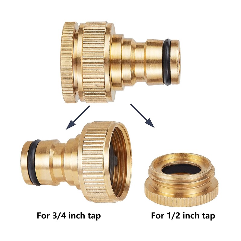 Tech Traders 2 pack Garden Hose Tap Connector - 3/4