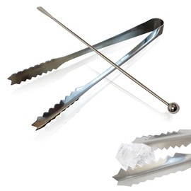 MMmall Ice Tongs, Stainless Steel, Made in Japan, Set of 2 (Silver Muddler Set)