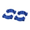 Set of CNC Mudguard Clamps with Screws, Blue Anodised for