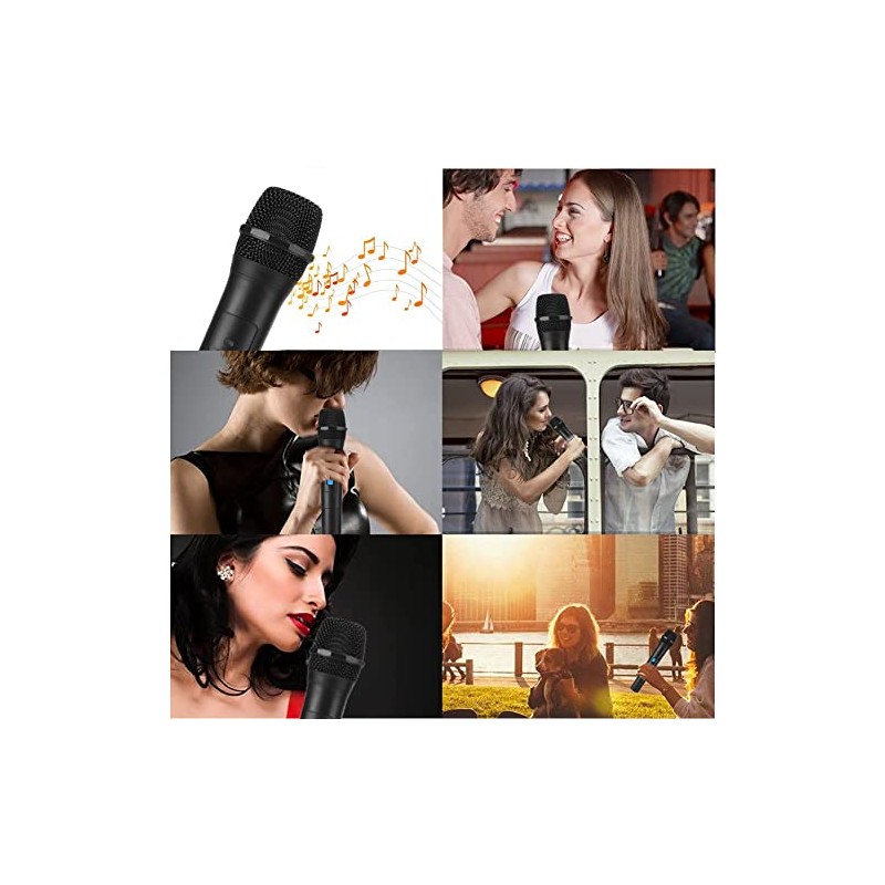 fasient1 V16U Universal Wireless Microphone, 2 in 1 USB VHF