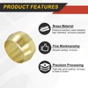 sourcing map 30Pcs Fit for 3/8" Tube OD Brass Compression