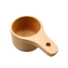 Oedema 1/3 Cup Measuring Cups Natural Wooden Cup Scoop Measure Cup with Polish Finish for Measuring Dry Ingredients, Nuts, Flour