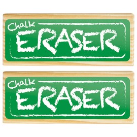 Imagination Generation Chalk and Dry Erase Board Black Felt Eraser|Dustless, Noiseless| for Classroom or Home| Pack of 2