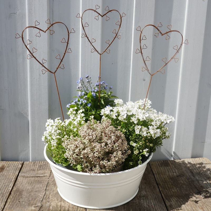 Storm's Gartenzaubereien Decorative Garden Stake Hearts Set of 3 for