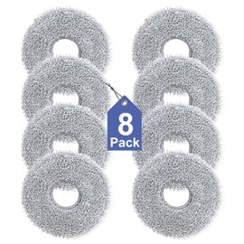 VIEWALL 8 pack Reusable Microfiber Mop Cloth Compatible with Dreame X50 Ultra/L20 Ultra/L10s Pro Ultra/X30 Ultra/L10s Pro Gen2/L10s Plus/L40 Ultra/X40 Ultra Robot Vacuum,X40 Mop Pad