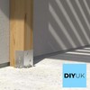 Galvanised Post Support Foot Bracket Open Shoe Heavy Duty for
