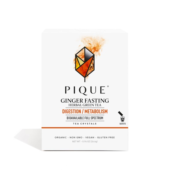 Pique Organic Ginger Fasting Tea Crystals - Digestive Support, Healthy