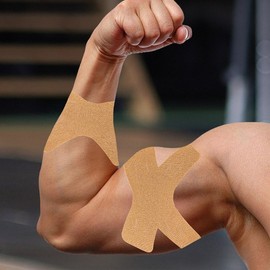 X-Shaped Muscle Fitness Sports Taping Tape, 10 Sheets DD-13178 Skin Tone 3ea