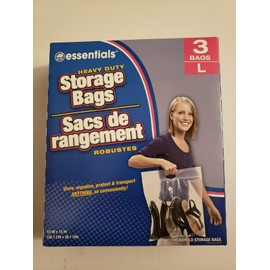 Large Heavy Duty Storage Bags with Zip-lock , Size Large, 3 Count , 2 Pack (6 Total) (2)