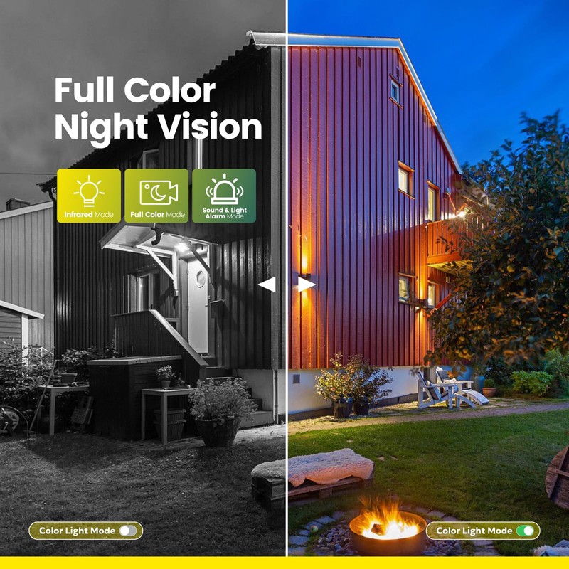 Little elf Outdoor Camera, 4MP Camera Surveillance Exterieur with 360°