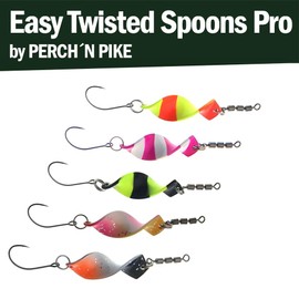 Trout Spoon Set for Trout & Bass, Trout Bait Including Box for Fishing with UL Baits in Two Sizes, Fishing Accessories for Fishing with Spoons, 5 or 10 Pieces (5 x 3.4 cm / 4.0 g)