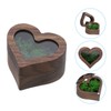 PATIKIL Wooden Ring Boxes, Heart Shaped Ring Boxes with Single