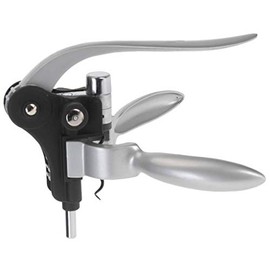 Mazali Alu Alloy (Rabbit Model) with Extra Design Blistercard/Double Blister: 1 X Corkscrew Aluminium1 X Spare Screw, Steel Black/Silver, 22 x 9 x 29.4 cm
