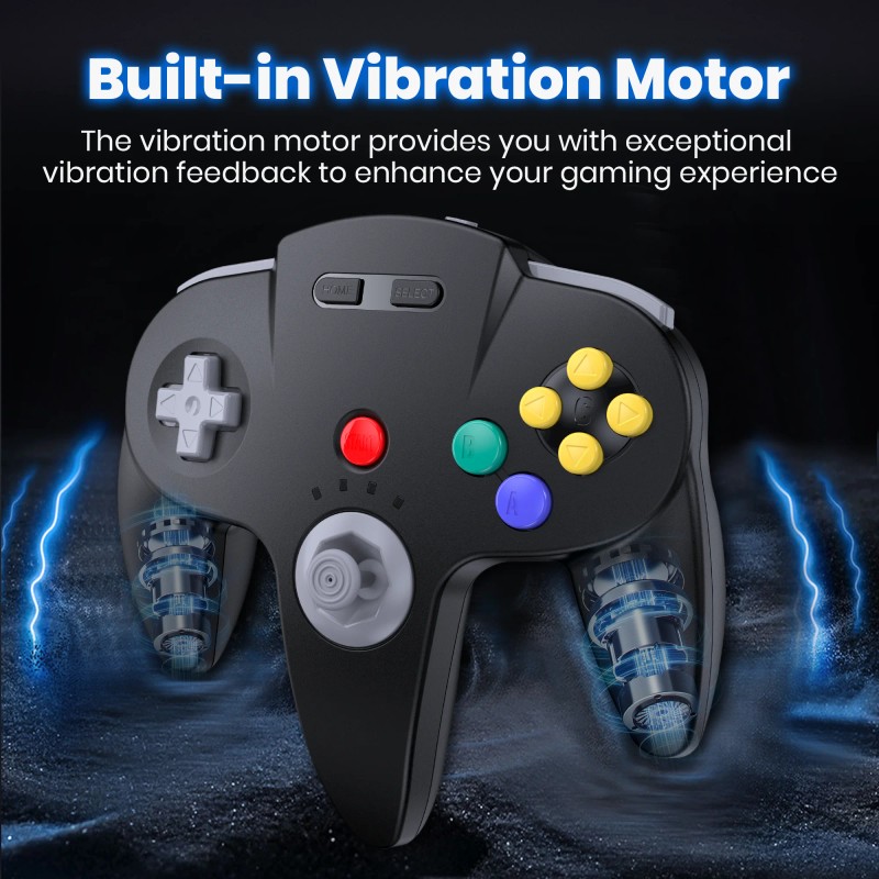2.4G Wireless N64 Controller GamePad + USB Receiver Built in