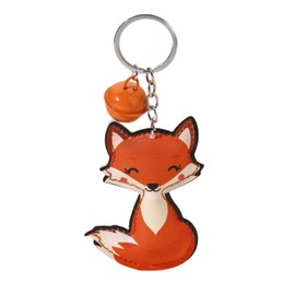 apvok Fox Keychain - Cute Animal Car Key Chains Keyrings,Pu Leather Pendant,Decor Accessories for Bag Handbag Wallet,Gift for Women (Fox)