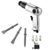 Compact Pistol-Grip Air Hammer 3500BPM 2.76 Inch Stroke 4PCS Chisels