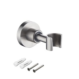 PHASAT Handheld Shower Head Holder Adjustable 304 Stainless Steel Handheld Shower Head Bracket Holder Wall Mount,Shower Wand Holder Brushed Nickel,A13021N