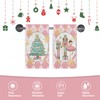 Croar Pink Christmas Tree Nutcracker Kitchen Dish Towels Set of