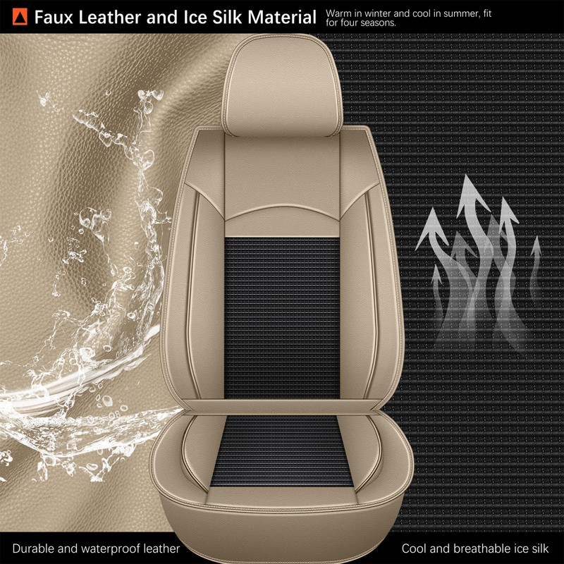 2 Front Car Seat Covers for Kia Sedona 2015-2021: Waterproof