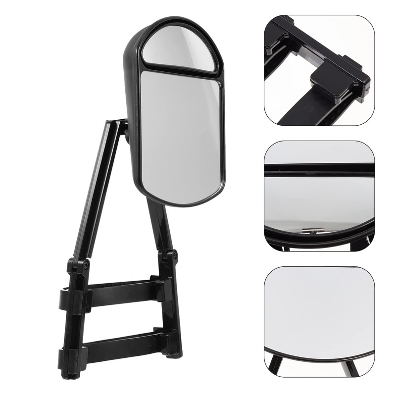 CHILDWEET Practical Convex Towing Mirrors for Cars and Clip Extension