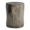 AQUILLA Rustic Stump Side Table, Light Grey Wood-Look End Table,
